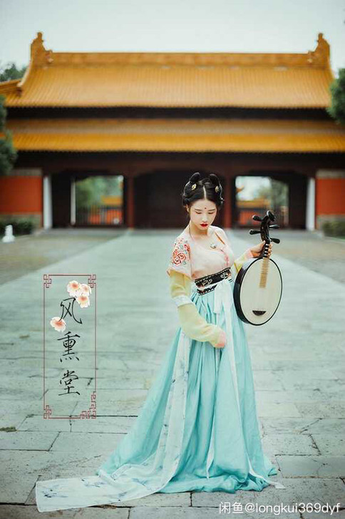 风熏堂袒领齐腰襦裙倾乐 坦领襦裙全套(上衣...