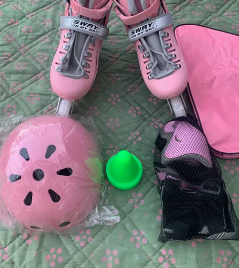 斯威轮滑鞋溜冰鞋女童儿童女孩初学者滑冰鞋轮...