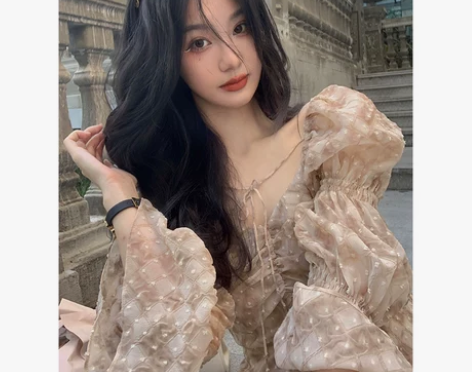 从一 长袖加绒连衣裙秋冬女2021新款温柔...