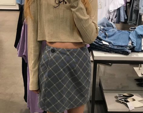 王少女的店铺 格子半身裙 2020秋季一片...