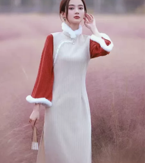 【秋冬上新】全新秋冬款国潮风小清新旗袍少女...