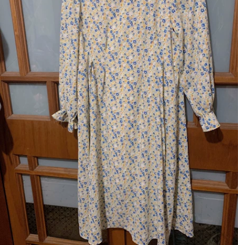 2022秋冬装chic小清新法式收腰甜美长...