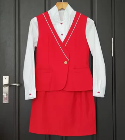 雅戈尔风格红色职业OL通勤4件套修身马甲衬...