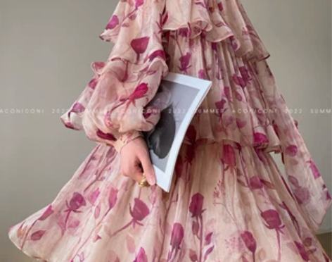 Aconiconi|沐光爱语 法式茶歇裙女...