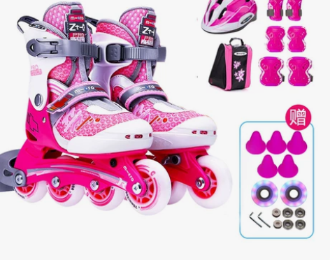 micro轮滑鞋儿童7岁溜冰鞋男女初学者套...