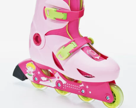 迪卡侬 男女孩童溜冰鞋 直排轮可调轮滑鞋 ...