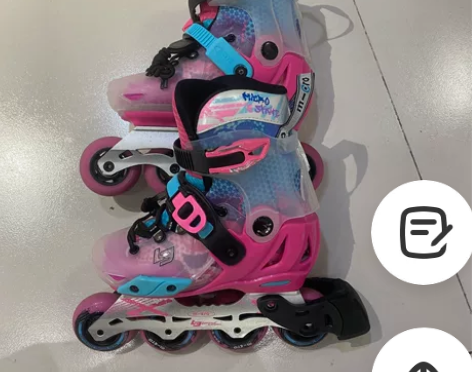 micro轮滑鞋粉色套装 轮滑鞋 头盔 护...