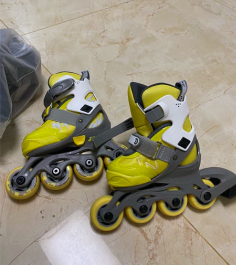 99新！迈古轮滑鞋儿童溜冰鞋，适合脚长14...