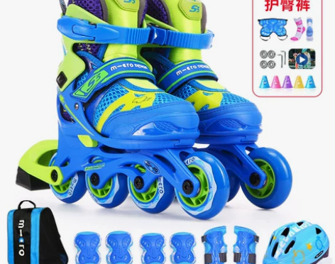 m-cro迈古儿童轮滑鞋溜冰鞋初学者全套装...
