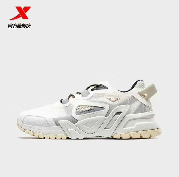 特步男鞋休闲鞋2021夏季新款网面透气鞋子...