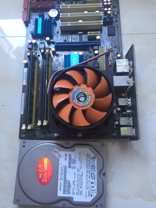 拆机电脑主板cpu内存条硬盘一套