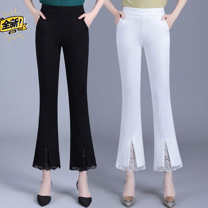 特价微喇裤子女夏季薄款春季2021新款高腰...