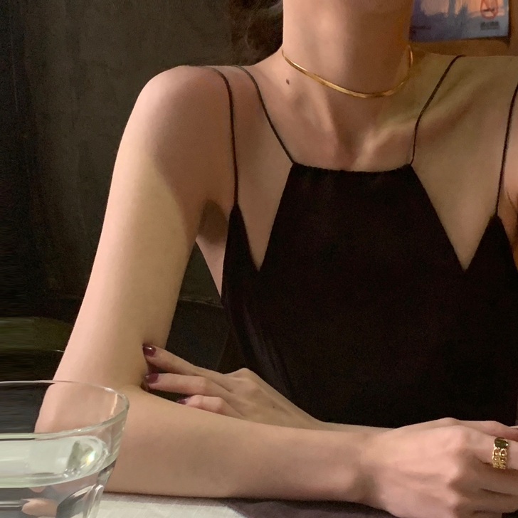 Mimo dk四维系列挖空设计细皮吊带黑色...