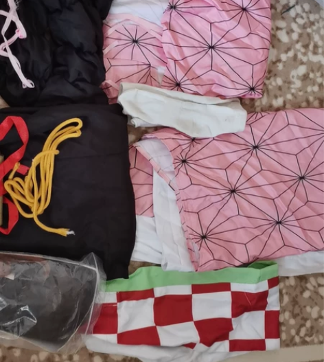 鬼灭之刃弥豆子cos服，穿过两次，有清洗。...