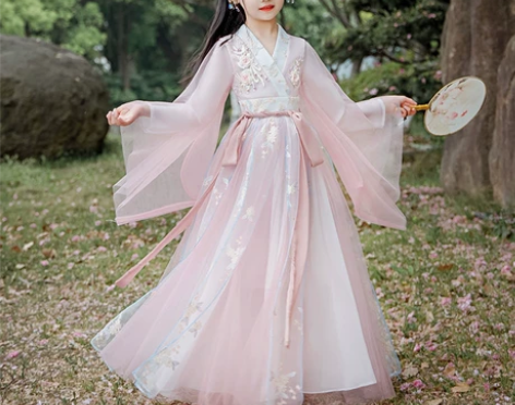 2022年新款汉服女童春秋儿童古装裙子女古...