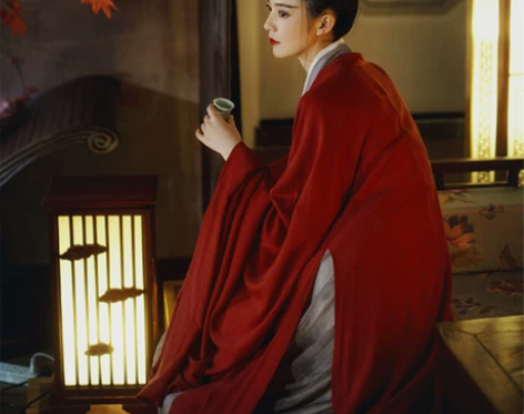 红颜传统汉服女魏晋风交领齐腰襦裙大袖衫套装...
