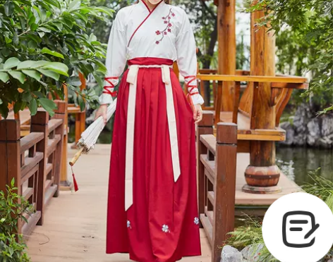 改良汉服女古装中国风汉元素仙女学生交领齐腰...