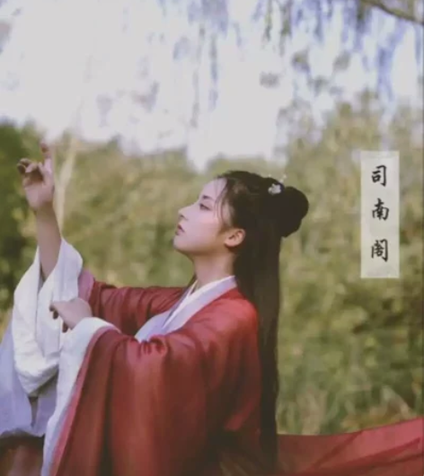 司南阁 红颜 正品魏晋风红色幻色齐腰汉服 ...