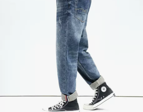 牛仔裤 裤子牛仔裤男士秋季宽松直筒潮牌长男...