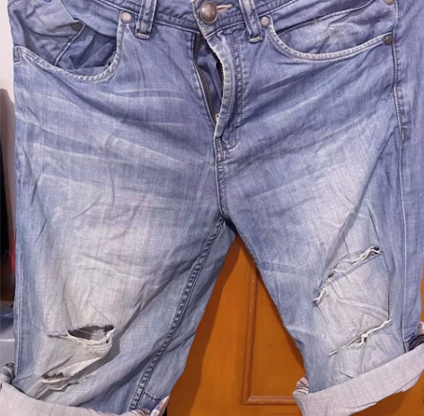 杰克琼斯破洞牛仔裤，可个性DIY，超薄，1...