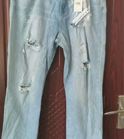 森马破洞牛仔九分裤 180码腰围2.7尺 ...