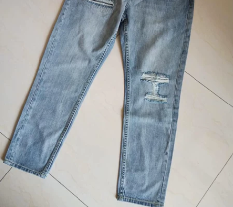 全新Lee男士时尚春夏多工艺洗水破洞牛仔九...