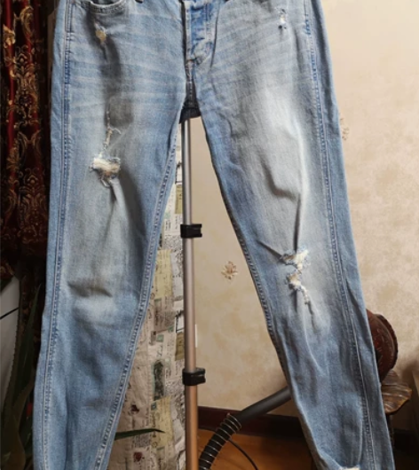 Hollister女款牛仔裤，微弹性，浅蓝...