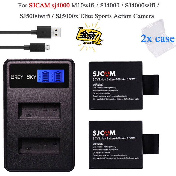山狗SJCAM SJ4000电池，充电器。...