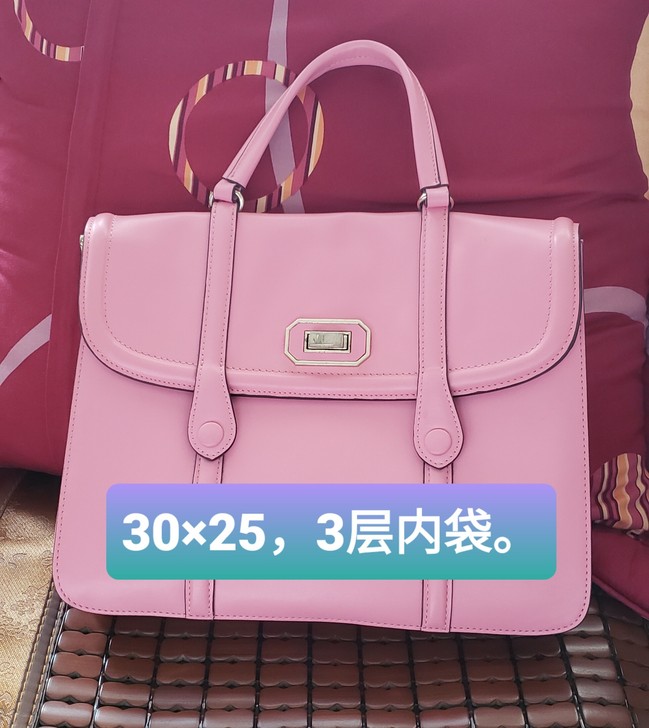 女包，9新，可爱粉色pu面材，尺寸图片中标...
