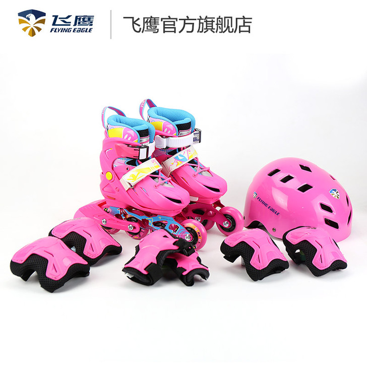 飞鹰轮滑鞋NT儿童可调溜冰鞋男女孩初学花式...