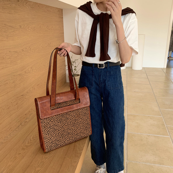 包包女2020新款潮大容量复古手提包仿马毛...