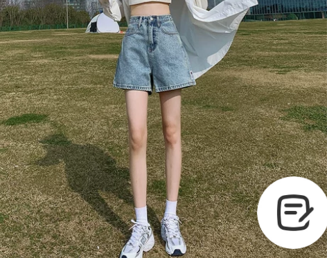 夏季阔腿牛仔短裤女高腰显瘦2022年新款百...