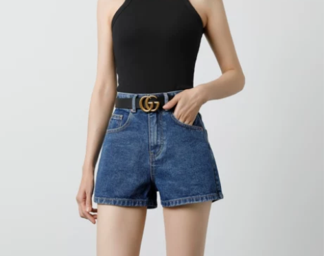高腰牛仔短裤女夏季宽松薄款2022年新款显...