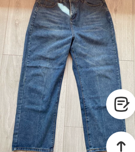 男女同款牛仔裤 尺码看图中尺寸数据 阔腿 ...