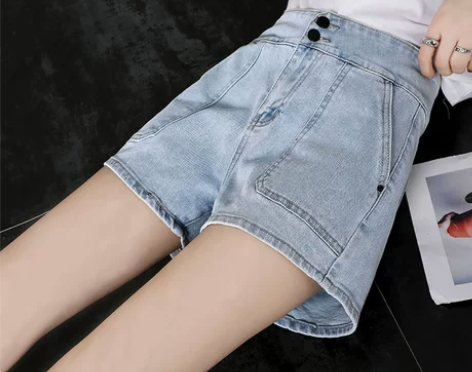 高腰牛仔短裤女宽松夏季2020新款韩版外穿...