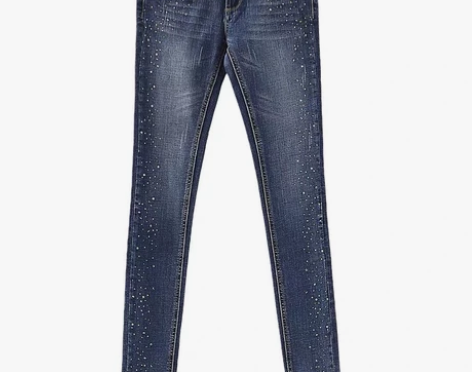 全新水钻修身小脚牛仔裤铅笔裤，27码，买回...