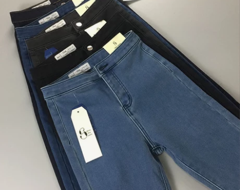 春秋新款欧美风超弹力高腰牛仔裤修身显瘦小脚...