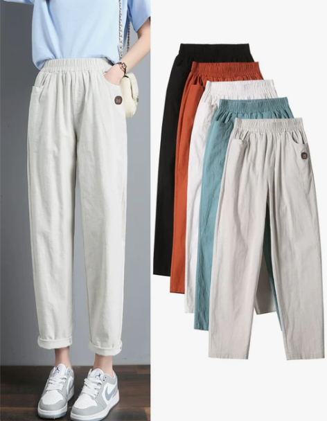 亚麻棉麻棉麻休闲裤女裤夏季薄款2022新款...