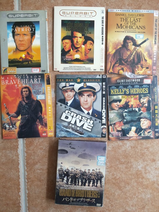 战争题材影片DVD5,碟基本无伤或全新,兄...