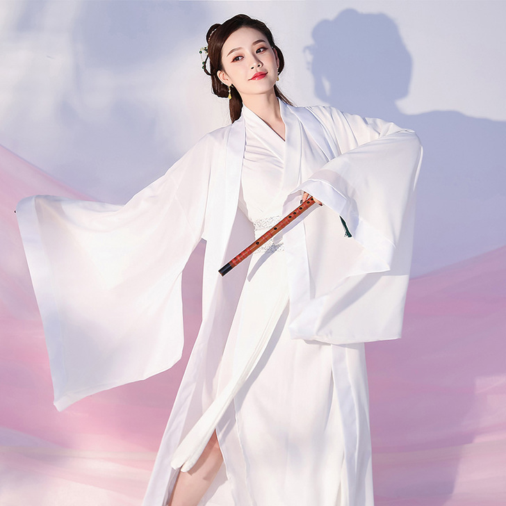 白色汉服女古装中国风仙女超仙正品原创全套仙...