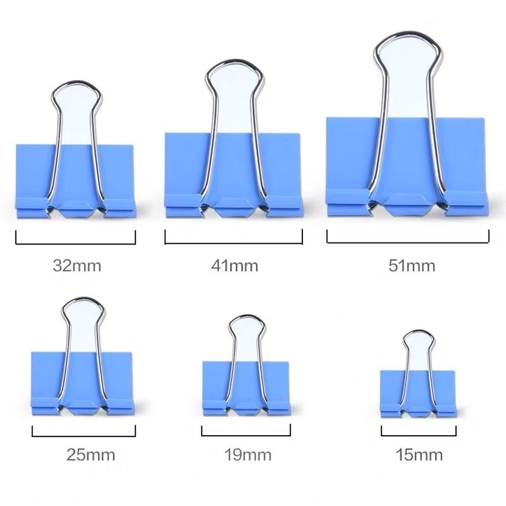 彩色长尾夹小夹子文件夹大小号试卷夹书夹燕尾...