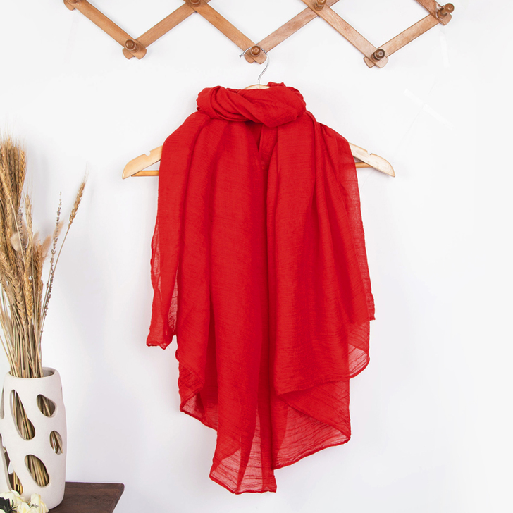 女士超长款棉麻围巾披肩两用女文艺纯色亚麻韩...