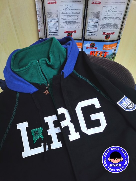 vintageLRG假两件滑板开衫卫衣外套