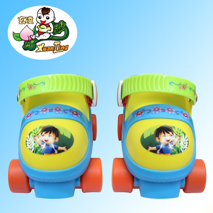 玄凌儿童溜冰鞋双排滑冰鞋 轮滑鞋儿童2~6...