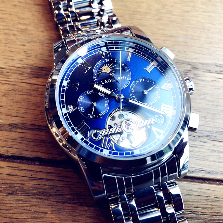 2020新款镂空陀飞轮全自动机械表手表男士...