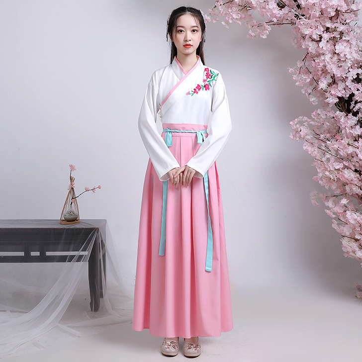 日常古装汉服女中国风汉元素襦裙古代魏晋风淑...
