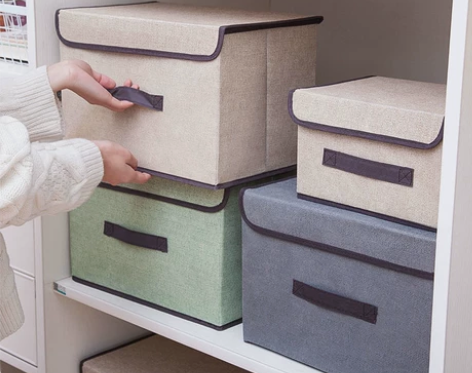 【清仓处理】无纺布储物整理箱收纳箱布艺可折...