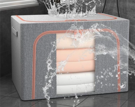 装衣服牛津布收纳箱布艺棉被衣物钢架整理储物...