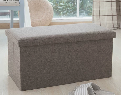 9成新多功能布艺收纳凳储物凳成人收纳箱长方...