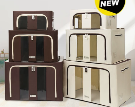 【线下超市清仓！】牛津布收纳箱布艺可折叠衣...